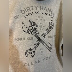 Troll Co Light Gray Dirty Hands Clean Money Hoodie 3xl